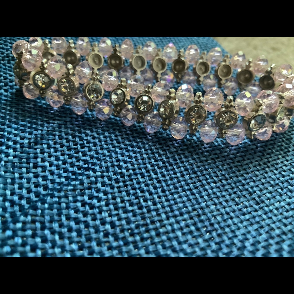 Pink beaded bracelet